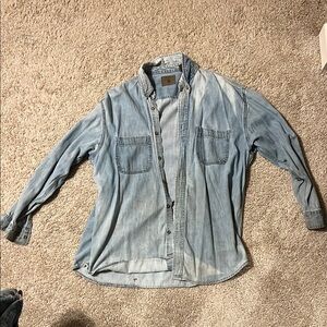 St. John's Bay Blue Casual Button Down Shirt